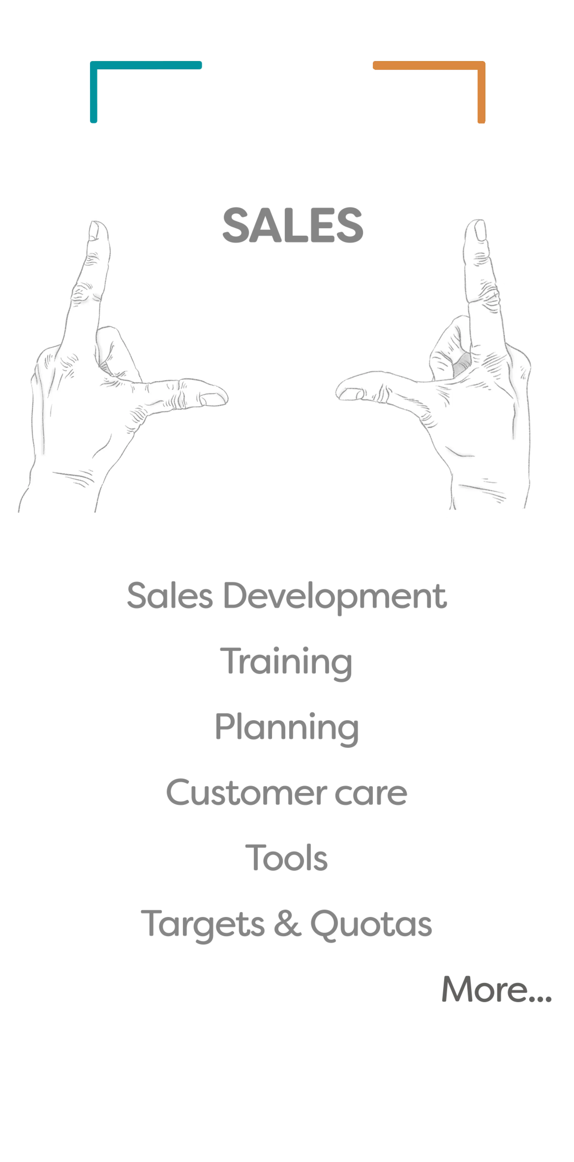 Sales services : Devopment, trainings, customer care. Project-based or As-a-service